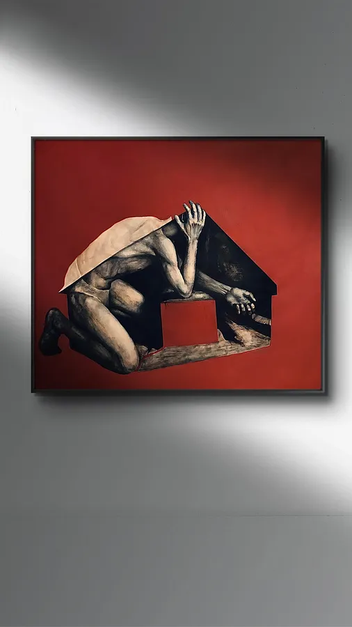 Image of "Нysterics" by Elzhana Popova, size: 51x44 inch, made of oil on canvas , Painting medium, from New York, priced at $4000