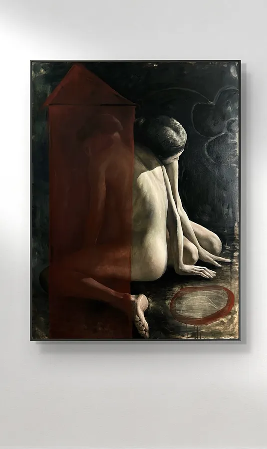 Image of "Wall" by Elzhana Popova, size: 36x48 inch, made of Oil on canvas , Painting medium, from New York, priced at $2000