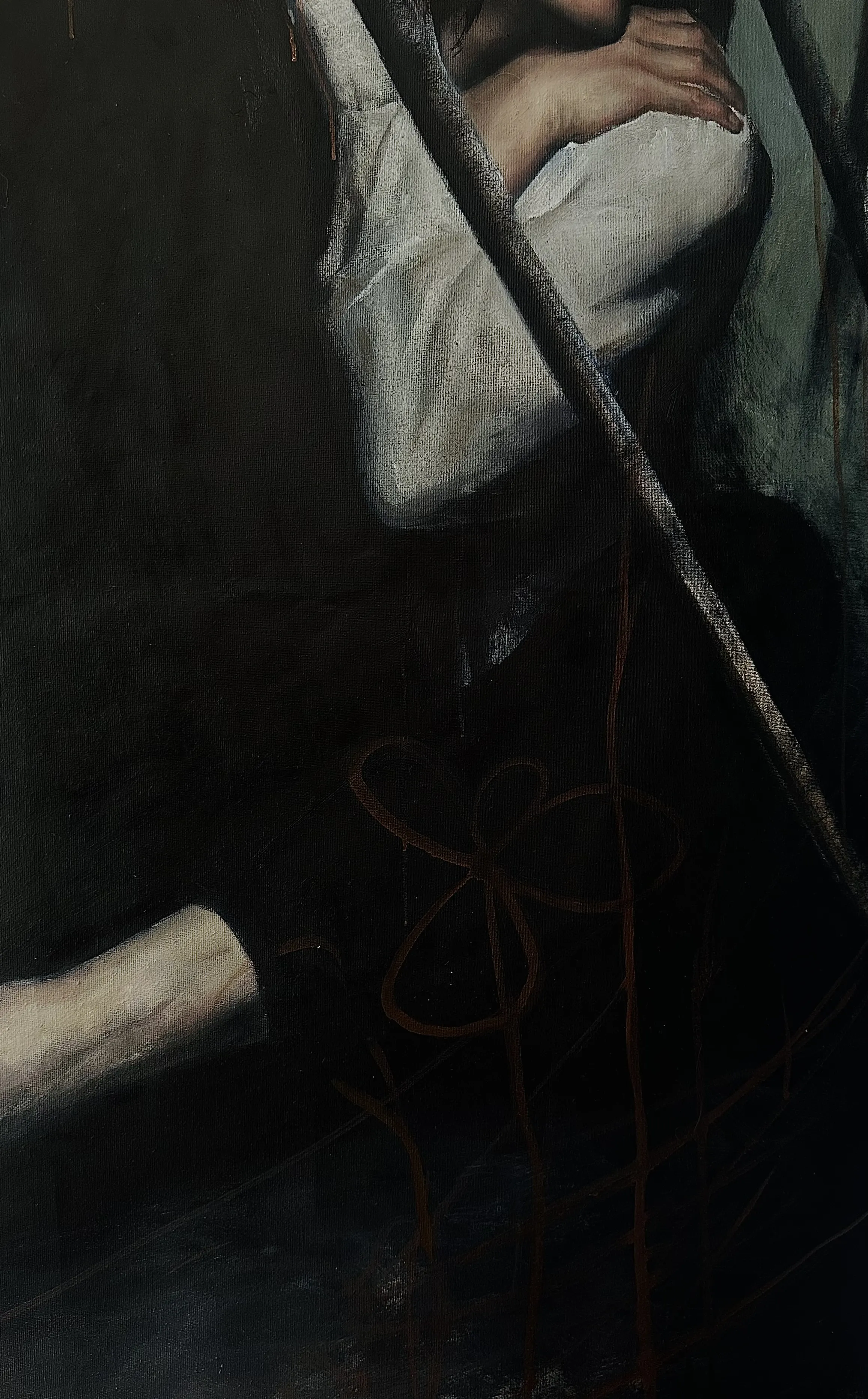Image of “Two Different Worlds" by Elzhana Popova, size: 35x58 inch, made of oil on canvas, Painting medium, from New York, priced at $4000 Photo 2 of 5.